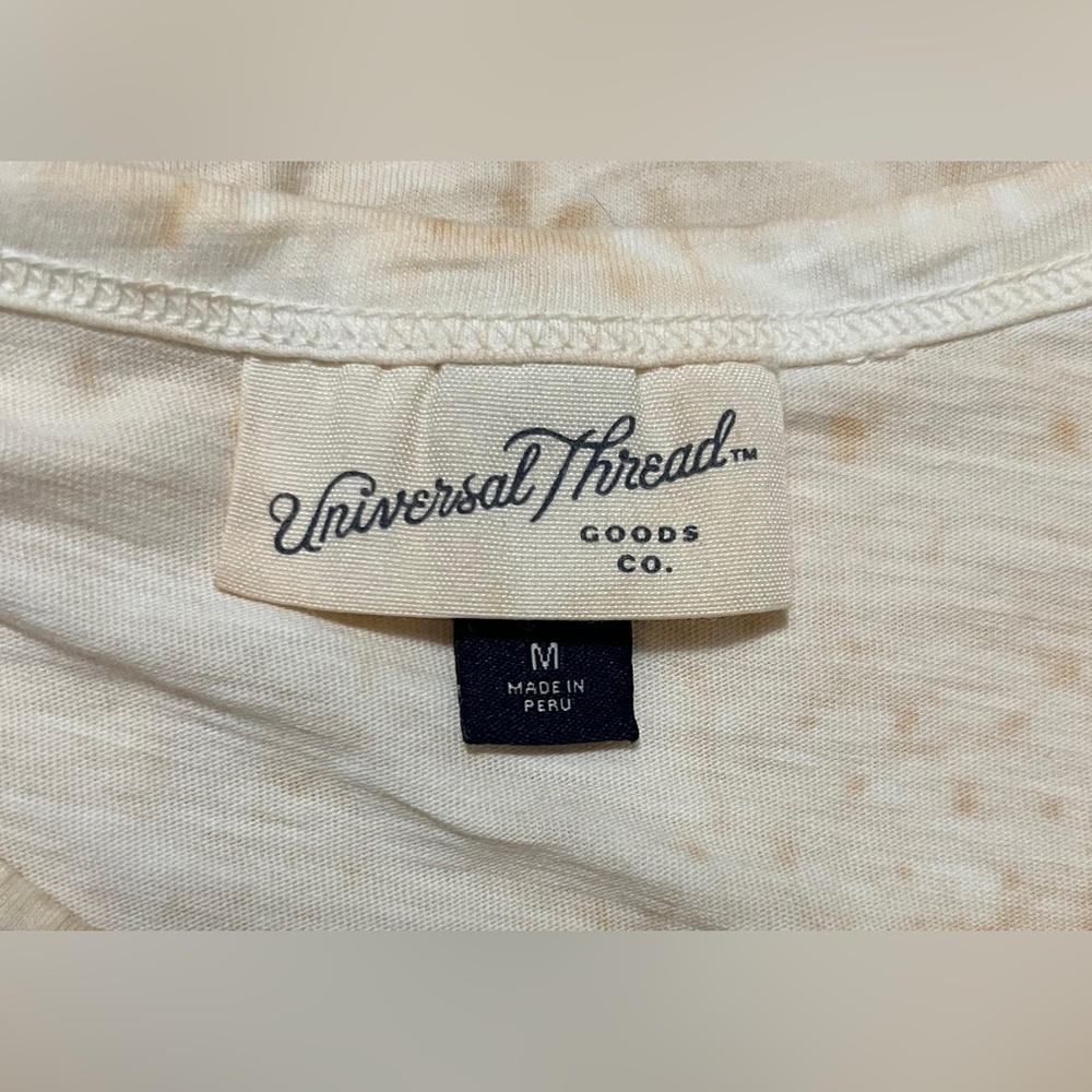 Universal Thread Distressed Cream & Beige Tank Top - Picture 4 of 5